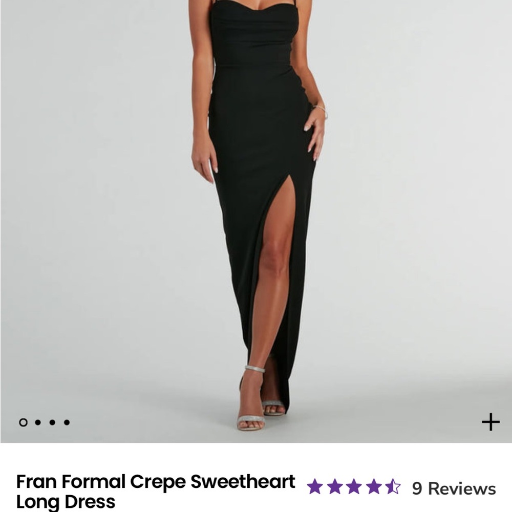 Fran Formal Crepe Sweetheart Long Dress - Brand New with Tags (Size L)